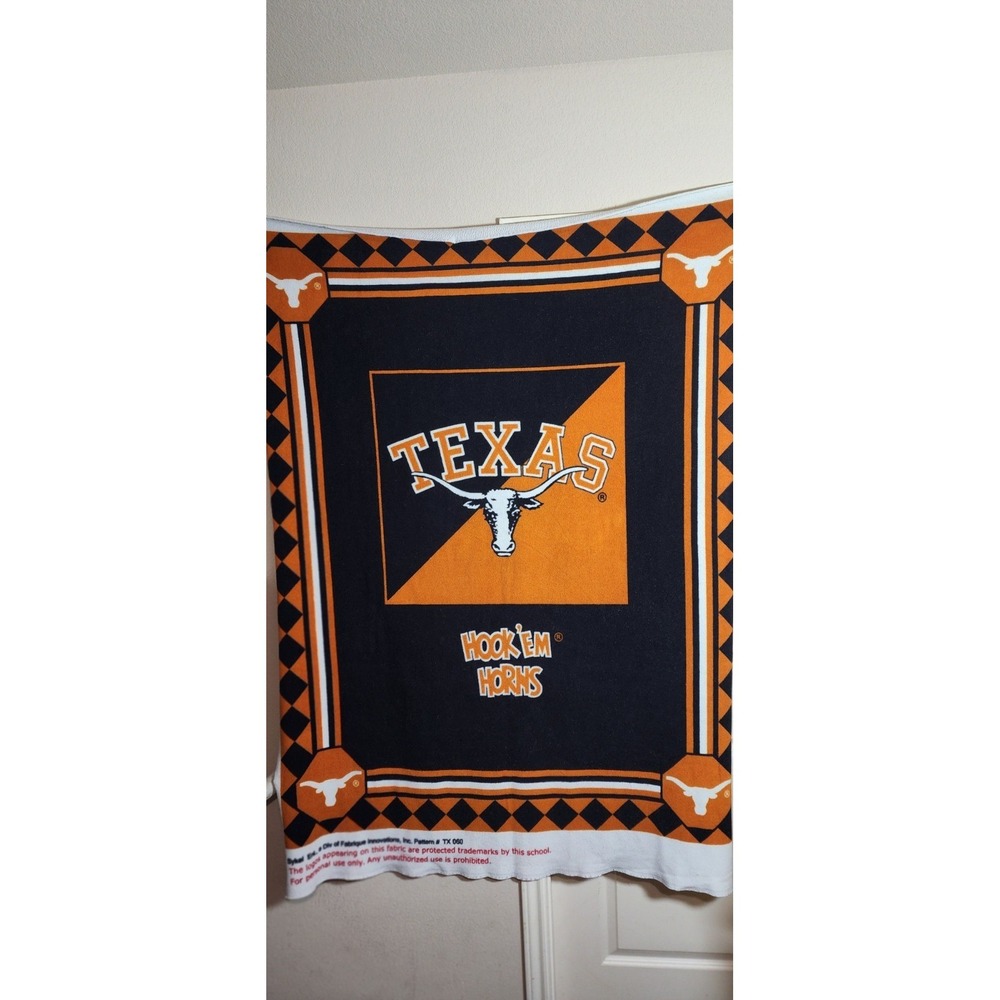 Texas Longhorns Throw Blanket Univ of Texas "Hook Em‎ Horns" 48" x 63"
